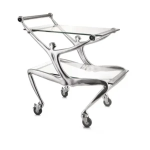 DRINK'S TROLLEY WITH GLASS TOP  Man